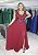 VESTIDO VERMELHO MARSALA BUSTO BORDADO SAIA GODE FENDA - Imagem 7