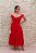 VESTIDO MIDI LOR VERMELHO CEREJA COM CINTO FIXO OMBRO A OMBRO - Imagem 3