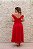 VESTIDO MIDI LOR VERMELHO CEREJA COM CINTO FIXO OMBRO A OMBRO - Imagem 5