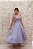 VESTIDO MIDI AZUL SERENITY LOR LAÇO BUSTO CORSELET RENDA - Imagem 1