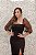 VESTIDO MIDI PRETO MANGA BUFANTE ORGANZA LOR - Imagem 3