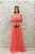 VESTIDO SALMÃO CORAL CAMADA DUPLA FLUIDO - Imagem 1