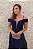 VESTIDO AZUL MARINHO BABI OMBRO A OMBRO FENDA COM CORSELET NAS COSTAS - Imagem 5