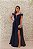 VESTIDO AZUL MARINHO BABI OMBRO A OMBRO FENDA COM CORSELET NAS COSTAS - Imagem 1