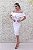VESTIDO MIDI BRANCO OFF WHITE OMBRO A OMBRO ZIBELINE DECOTE ENVELOPE - Imagem 3