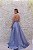 VESTIDO AZUL PETRÓLEO COM BUSTO BORDADO EM FLORES 3D CORAL - Imagem 4
