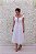 VESTIDO BRANCO MIDI OMBRO A AOMBRO ALÇA LARGA E RENDA COM CINTO AFIVELADO - Imagem 3