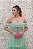 VESTIDO VERDE MINT OMBRO A OMBRO FOLHOS E SAIA EM CAMADAS - Imagem 3