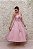 VESTIDO MIDI ROSA BEBÊ EM ZIBELINE LAÇO  DECOTE VAZADO - Imagem 2