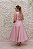 VESTIDO MIDI ROSA BEBÊ EM ZIBELINE LAÇO  DECOTE VAZADO - Imagem 3