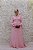 VESTIDO LONGO ROSA CHÁ PS MANGA LONGA DECOTE CORAÇÃO FLUIDO - Imagem 4