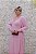 VESTIDO LONGO ROSA CHÁ PS MANGA LONGA DECOTE CORAÇÃO FLUIDO - Imagem 3