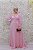 VESTIDO LONGO ROSA CHÁ PS MANGA LONGA DECOTE CORAÇÃO FLUIDO - Imagem 2