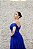VESTIDO AZUL BIC LIA RABELO EM TULE OMBRO A OMBRO COM CORSELET E DRAPEADO - Imagem 3