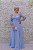 VESTIDO PS AZUL SERENITY MANGAS COM BUSTO BORDADO E SAIA FLUIDA - Imagem 2
