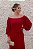 VESTIDO MARSALA SEREIA OMBRO A OMBRO MANGA LONGA BUFANTE - Imagem 3