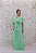 VESTIDO VERDE MINT COM MANGUINHA FOLHOS COM DETALHE FLOR FLUIDO - Imagem 3
