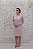 VESTIDO MIDI ROSÉ EM RENDA COM BRILHOS E CASACO DE MANGA REMOVÍVEL EM TULE - Imagem 6