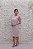 VESTIDO MIDI ROSÉ EM RENDA COM BRILHOS E CASACO DE MANGA REMOVÍVEL EM TULE - Imagem 3