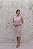 VESTIDO MIDI ROSÉ EM RENDA COM BRILHOS E CASACO DE MANGA REMOVÍVEL EM TULE - Imagem 5