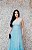 VESTIDO LIA RABELLO AZUL TIFFANY EM TULE COM DETALHES BORDADOS - Imagem 2