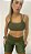 Short Corrida Feminino Cirrê Verde Militar com Bolsos / Cintura Alta - Imagem 4