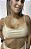 Top Basic Off White / Top Cirrê com Alças Finas / Possui Bojo / Possui Brilho - Imagem 1
