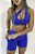 Short Corrida Feminino Azul Royal Emana com Bolsos / Cintura Alta - Imagem 1