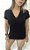 Camiseta Preta Feminina Confidential / Manga Curta / Detalhe nas Costas - Imagem 4
