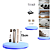 Luminária Barra De Led Sensor Presença Recarregavel Com Cabo USB Preto Para Armário,Cama ,Guarda-roupa 15cm 4000k - Imagem 2