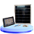 Refletor Led Solar Holofote  JORTAN 200W Com Placa Bateria Prova Dágua IP66 Branco Frio  Aluminio - Imagem 2