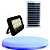 Refletor Holofote Led Solar 100W Com Placa Com Controle IP66 Frio Prova D água Brisa - Imagem 10