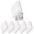 Kit 5 Plafon Led Borda Infinita 50W Quadrado SOBREPOR 30x30cm Bivolt 110v-220v Branco Frio 6500K - Imagem 1