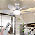 Ventilador Teto Bocal E27 Com Luz 60w 3 Tipos de Luz Controle Remoto Ventilador Com 5 Par Bivolt - Imagem 2