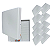 Kit 10 Plafon Led Borda Infinita 72w Sobrepor Quadrado 40cmx40cm Bivolt 100v-220v Branco Frio 6500k - Imagem 1