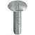 Parafuso Rosca Máquina Cabeça Lentilha Fenda Ferro Zinco Branco 1/4-20 X 1/2 UNC - 100 Peças - Imagem 1