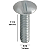 Parafuso Rosca Máquina Cabeça Lentilha Fenda Ferro Zinco Branco 5/16-18 X 1-1/2 UNC - 100 Peças - Imagem 2