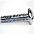 Parafuso Rosca Máquina Cabeça Lentilha Travante Ferro Zinco Branco 3/8-16 X 3/4 UNC - 100 Peças - Imagem 3