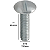 Parafuso Rosca Máquina Cabeça Lentilha Travante Ferro Zinco Branco 5/16-18 X 1 UNC - 100 Peças - Imagem 2