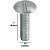 Parafuso Rosca Máquina Cabeça Redonda Fenda Ferro Zinco Branco 1/4-20 X 1 UNC - 100 Peças - Imagem 2