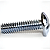 Parafuso Rosca Máquina Cabeça Redonda Fenda Ferro Zinco Branco 1/4-20 X 3/8 UNC - 100 Peças - Imagem 3