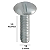 Parafuso Rosca Máquina Cabeça Redonda Fenda Ferro Zinco Branco 1/8-40 X 7/8 BSW - 100 Peças - Imagem 2