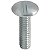 Parafuso Rosca Máquina Cabeça Redonda Fenda Ferro Zinco Branco 3/16-24 X 3/8 BSW - 100 Peças - Imagem 1