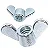 Porca Borboleta 5/32-32UNC Ferro Zinco Branco - Imagem 1