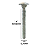 Parafuso Francês com Porca 1/2-12 X 4BSW Ferro Zinco Branco - Imagem 2