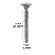 Parafuso Francês com Porca 1/2-12 X 9-1/2BSW Ferro Zinco Branco - Imagem 2