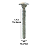 Parafuso Francês com Porca 5/8-11 X 4-1/2UNC Ferro Zinco Branco - Imagem 2