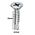 Parafuso Auto brocante Cabeça Chata Phillips 4.2 X 45 Ferro Zinco Branco - Imagem 2