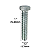 Parafuso Sextavado Rosca Inteira 1/2-12 X 1BSW Ferro Zinco Branco - Imagem 2