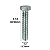 Parafuso Sextavado Rosca Inteira 1/2-12 X 3-1/2BSW Ferro Zinco Branco - Imagem 2